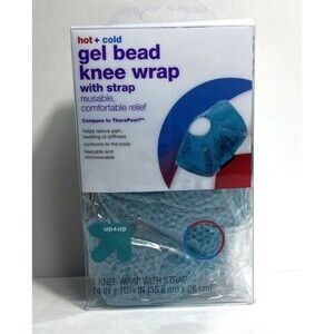 Up & Up  Hot + Cold Gel Bead Knee Wrap with Strap 14"x10.25"  1 Ct